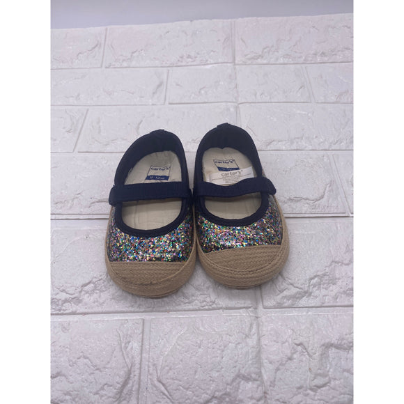 Carter’s Glitter Shoes Girls Size 9-12 Months Blue