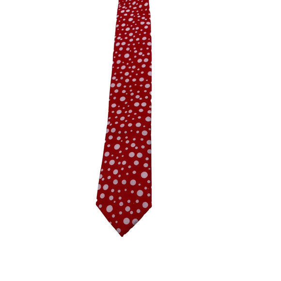 Skinny Tie Madness - Men’s Polka Dot Tie Red White SKM2534