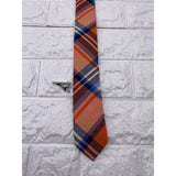 Skinny Tie Madness - Men’s Plaid Tie Orange SKM2128