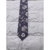 Skinny Tie Madness - Men’s Floral Tie White Grey SKM787