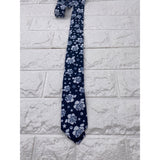 Skinny Tie Madness - Men’s Floral Tie Blue White SKM828