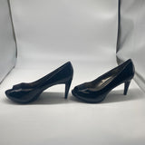 Bandolino Women’s Peep Toe Heels Pumps Patent Leather Black Size 8.5 M