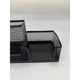 Metallic Tri-Basket Paper Box Organizer Black