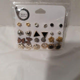 Bloom New York Women's Stud  EarringsAssorted Pack of 12 Pireced Earrings