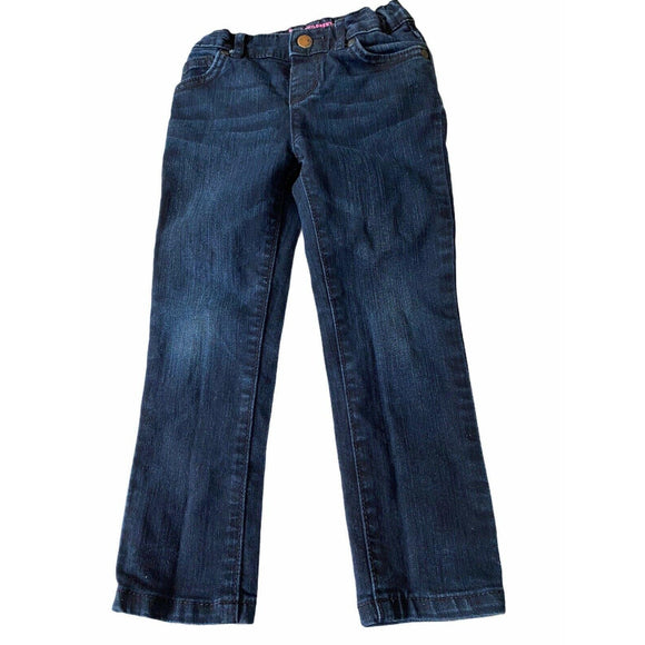 The Children’s Place Toddler Girls Denim Blue Skinny Jeans Size 4T Adjustable
