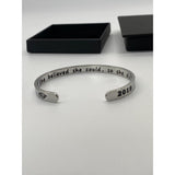 Graduation Bracelet for 2019 Quote Engraved Cuff She Could So She Did Quote