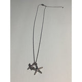Mother and Daughter Starfish Necklace Sliver Tone