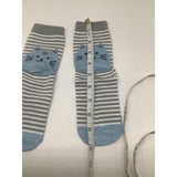 Cute Cat Knit Socks Women’s Horizontal Striped Socks Cotton Grey