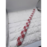 Skinny Tie Madness - Men’s Plaid Tie Red White -SkM2116