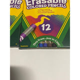 3 packs of Crayola Erasable Colored Pencils, 12 Non-Toxic, Pre-Sharpened, Kids 4 & Up, Colors may vary
