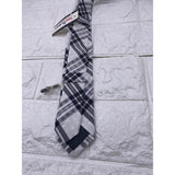 Skinny Tie Madness - Men’s Plaid Tie Black White SKM2116