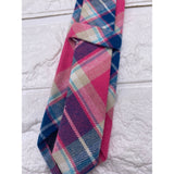 Skinny Tie Madness - Men’s Plaid Tie Pink SKM754