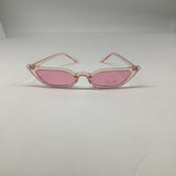 Small Frame Transparent Ocean Piece Cat Eye Sunglasses Pink