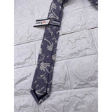 Skinny Tie Madness - Men’s Floral Tie White Grey SKM787