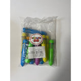 Dazzling Toys Mini Shuttle Pens Neon Plastic Toy Multicolored Click Pens 10 Ink Colors Pack of 12