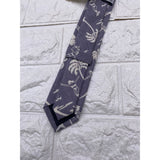 Skinny Tie Madness - Men’s Floral Tie White Grey SKM787