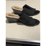 Ellen Tracy Women’s Black Wedge Sandals Size 7M