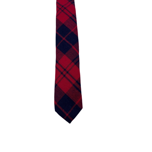 Skinny Tie Madness - Men’s Checked Tie Red Blue SKM2224