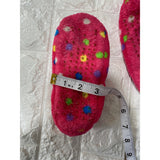 Toddler Girl Pink Slippers with Polka Dots Size 7-8