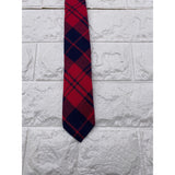 Skinny Tie Madness - Men’s Checked Tie Red Blue SKM2224