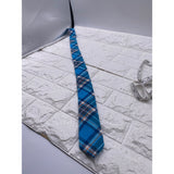 Skinny Tie Madness - Men’s Plaid Tie Blue SKM755