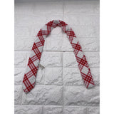 Skinny Tie Madness - Men’s Plaid Tie Red White -SkM2116