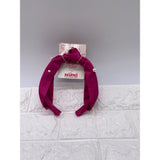 Scunci Headband Magenta Color With White Pearls Headband 1 Inch Wide New