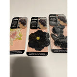 3-Pack Scunci Press On Hair Accessory Flowers Beaded Glitter Sparkle 39247-A