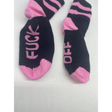 Women’s Cotton Fashion Letter Printed Ankle Socks Pink and Black