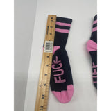 Women’s Cotton Fashion Letter Printed Ankle Socks Pink and Black