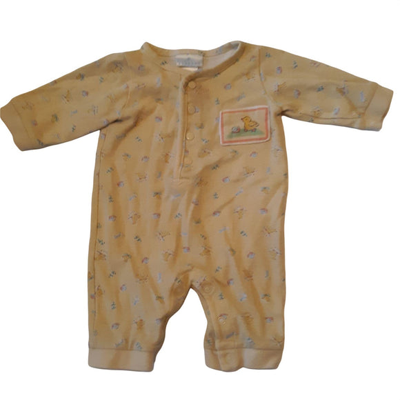 Agabang Baby Girls One Piece Pajamas size 3 Months Yellow Duck