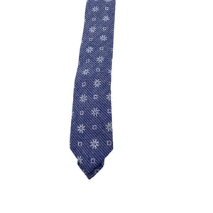 Skinny Tie Madness - Men’s Floral Tie Blue White SKM2102