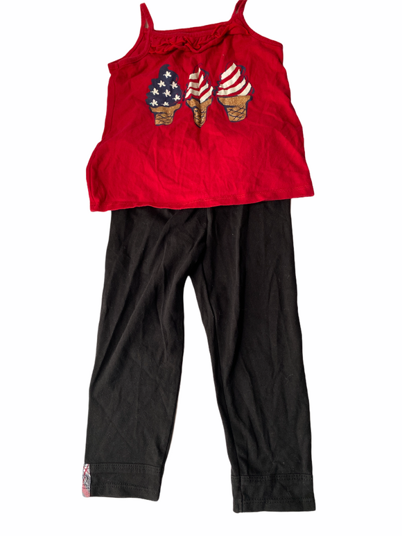 Healthtex Toddler Girls Size 3t Outfit Red And Black