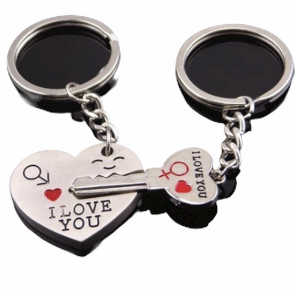 I Love You Heart & Arrow Couple Key Chain NWOT