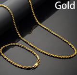 Gold & Sliver Tone 2pc Necklace Set 24inch One Set