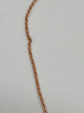 Ruella Bedazzled Ribbon Charm Necklace Rose Gold