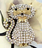 Crystal Kitty Cat Pin 2 Styles Available