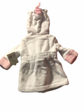 Cloud Island Okeo-Tex Baby White Pink Unicorn Hooded Bath Robe 6-9 Months NWT