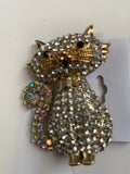 Crystal Kitty Cat Pin 2 Styles Available