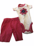 Baby Girl Size NB Lot of 2pc Pink and White