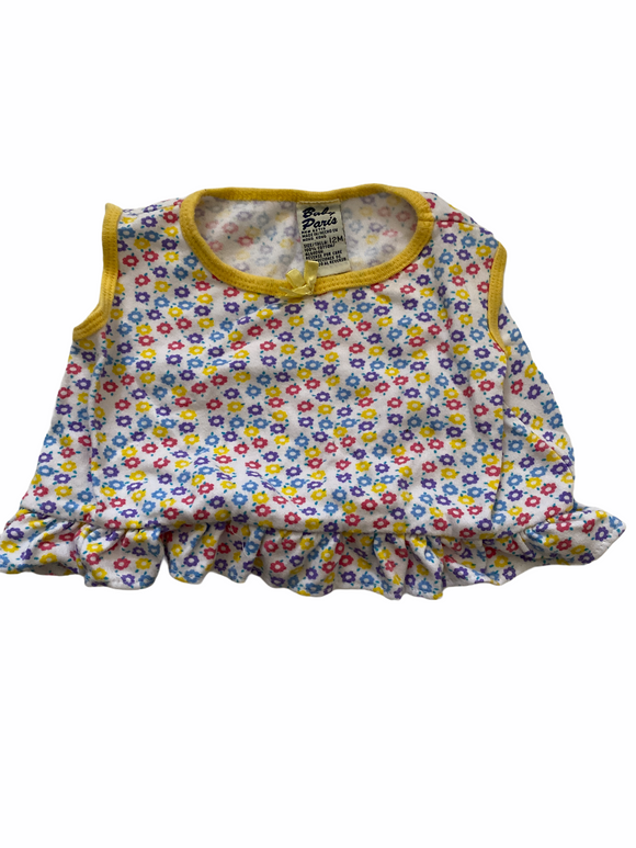 Baby Paris Baby Girls Size 12m Floral Shirt