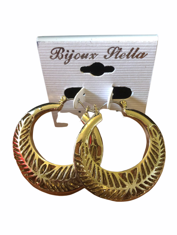 Bijoux Silene Fashion Earrings Gold Tone NWT
