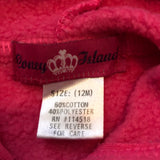 Coney Island Baby Girls size 12m Pink Sweat Hoodie Jacket