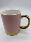 Gold Lined Ceramic Mug Rose Gold