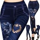 Fashion Denim Jeans Women’s Slim Fit Leggings Elastic Size S