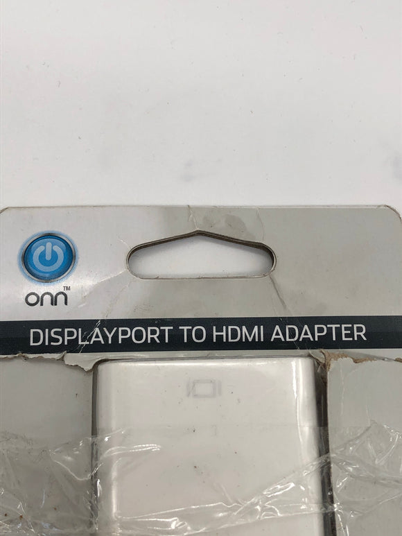 Onn Display Port to HDMI Adapter Gold Plated Connectors