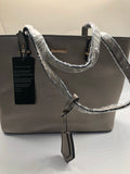 ELIMPAUL Women Fashion Handbags Tote Bag Shoulder Bag Top Handle Satchel Purse Set 4pcs, Silver Grey, Medium