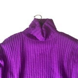 Nine West Women’s Wool Sweater Turtle Neck Long Sleeves Size Large Purple