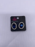 Only Fame In Town Blue Earrings Clip On - Item 177