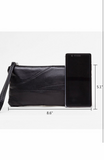 HaloVa Women's Wallet Long Wrist Strap Lady Leather Clutch Purse, Large Capacity, Black